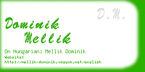 dominik mellik business card